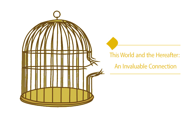 The mother's womb and this world; This world and the hereafter